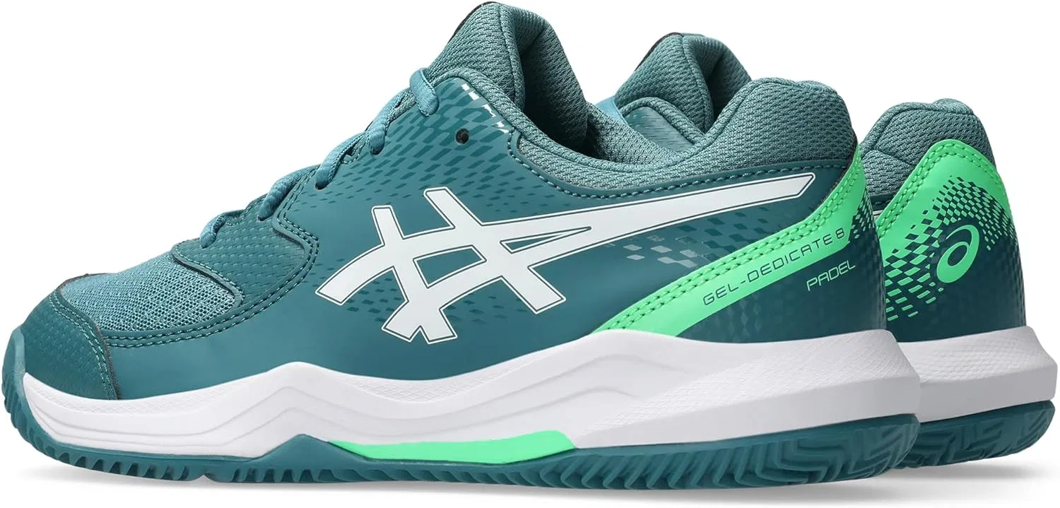 Детские кроссовки для паделя ASICS Gel-Dedicate 8 Padel GS, Misty Pine/White