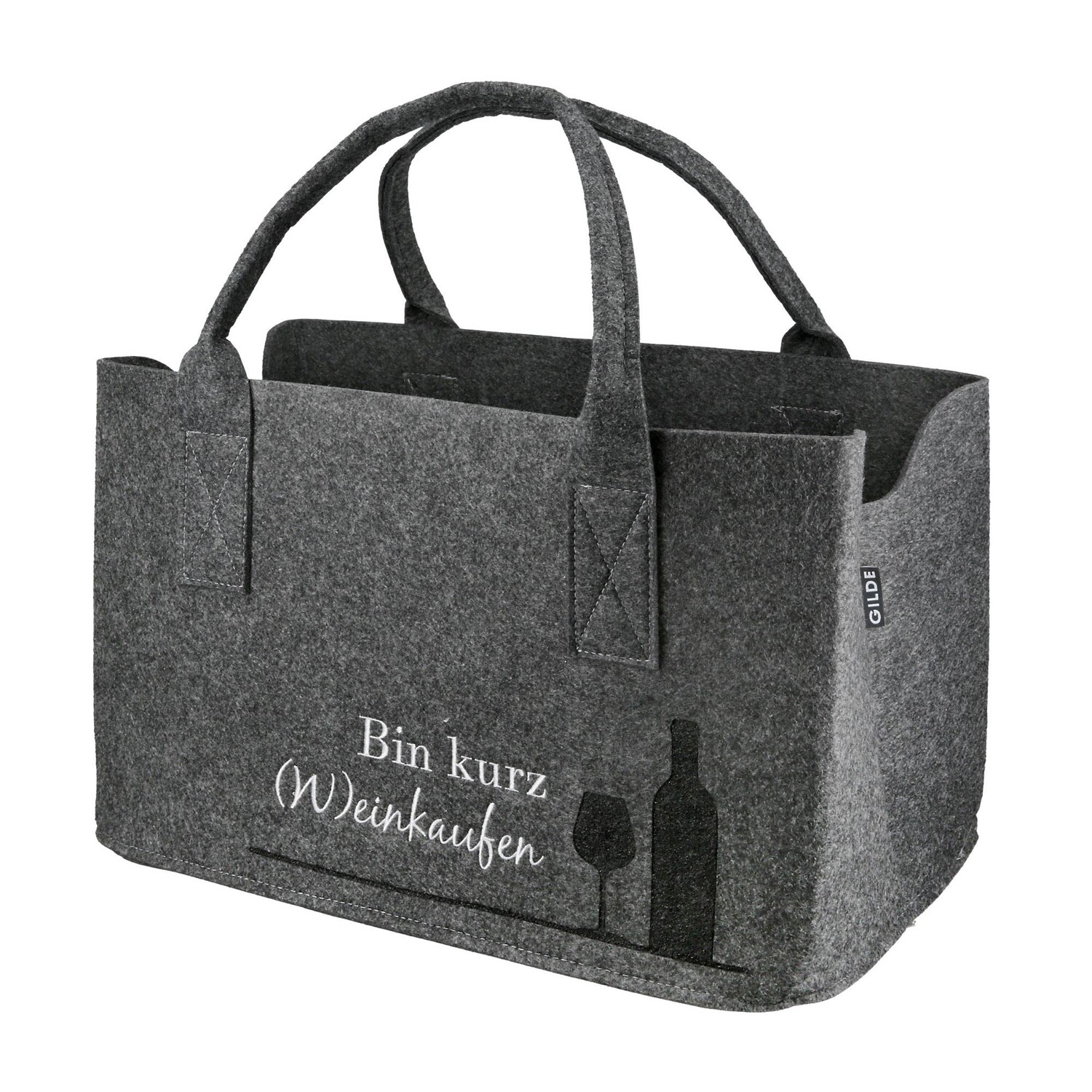 

Сумка шоппер GMD Living Filztasche (W)einkaufen, темно-серый