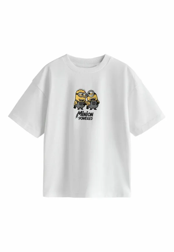 Футболка с принтом миньонов, стандартного кроя Next, White Back Print