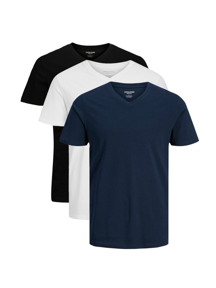 

Футболка Jack & Jones, цвет schwarz/dunkelblau/weiß
