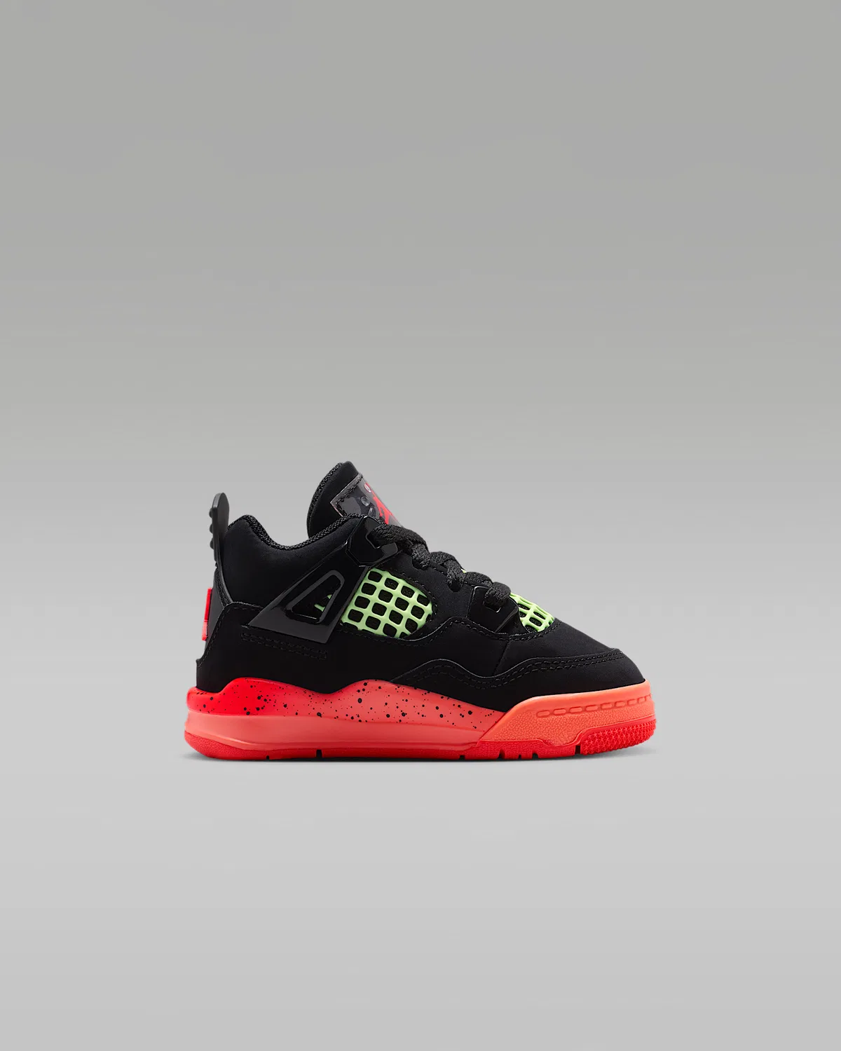 Кроссовки Jordan 4 Retro для малышей, Black/Bright Mango/Barely Volt/Infrared 23 — фото 3