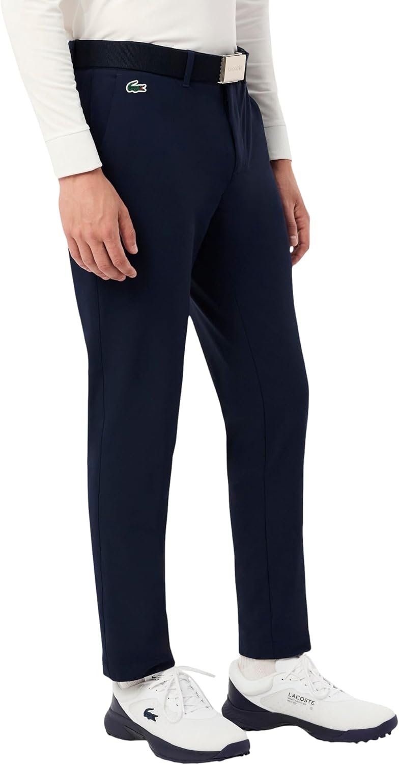 Мужские спортивные утепленные гольф-брюки Lacoste Sport Slim Fit с водоотталкивающей пропиткой, Navy Blue — фото 2