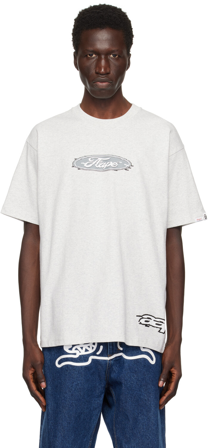 

Серая футболка с темой «AAPE» AAPE by A Bathing Ape