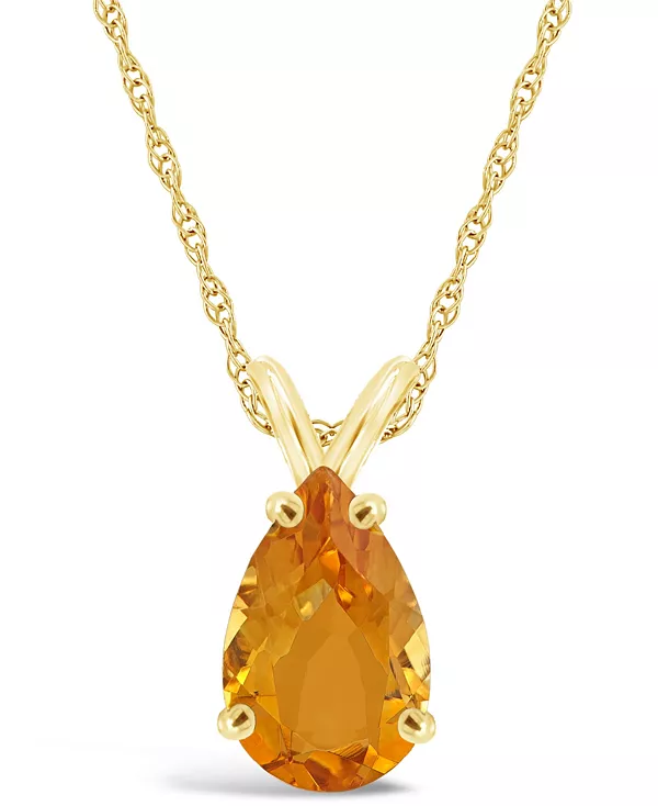 

Ожерелье с подвеской из швейцарского голубого топаза (3-5/8 карата) из 14-каратного желтого золота. Также доступно с аметистом и цитрином. Macy'S, citrine