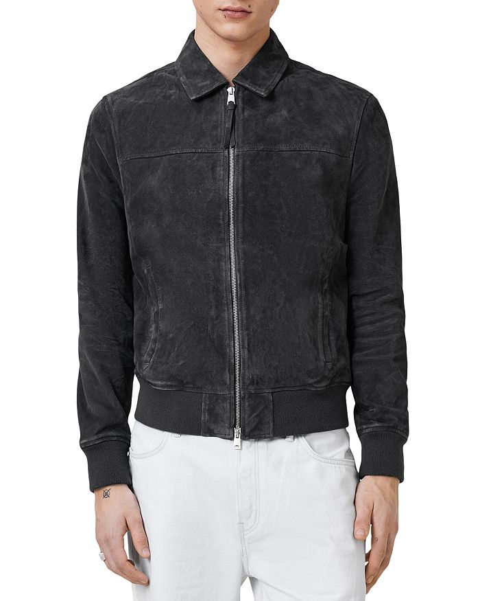 

Куртка Regular Fit из замши Rashford ALLSAINTS, серый