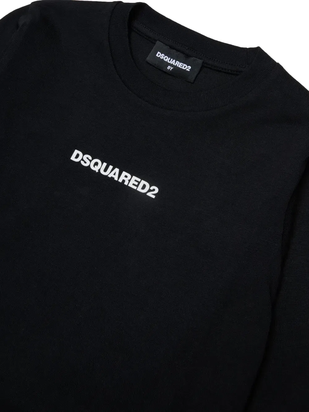 Футболка с длинными рукавами и логотипом DSQUARED2 KIDS, черный — фото 3