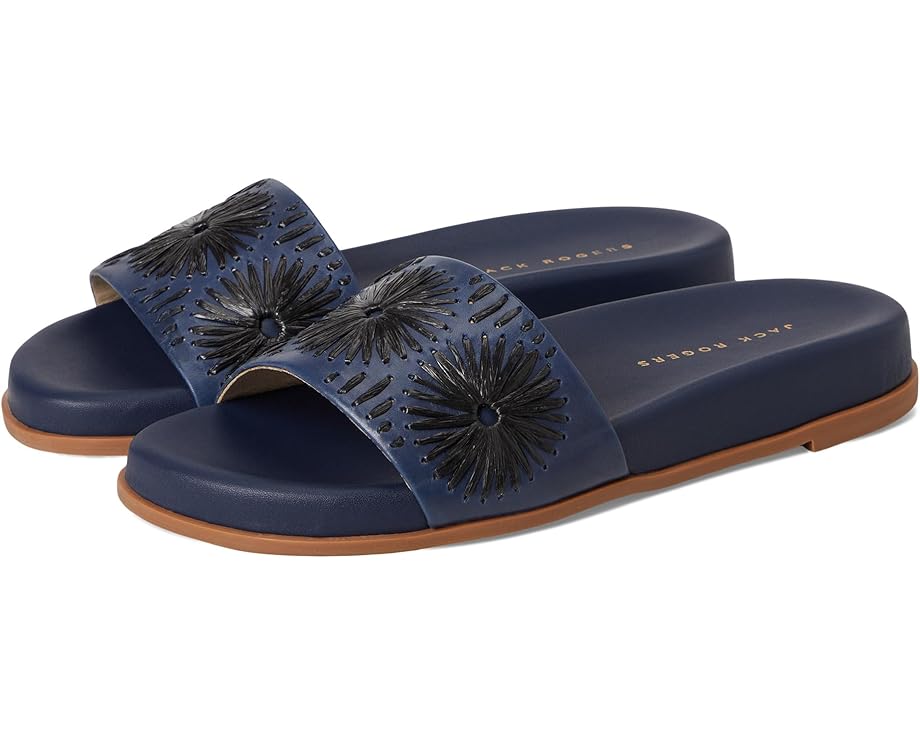 Сандалии Jack Rogers Somerset Slide - Nappa/Raffia, цвет Midnite/Black
