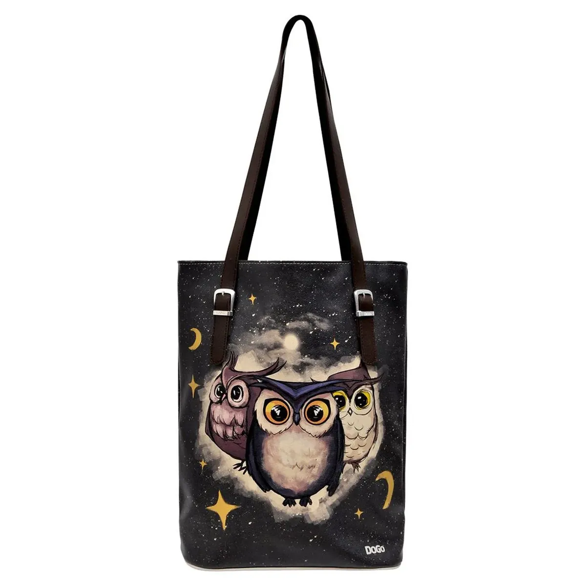 

Сумка через плечо DOGO "Ladies Tall Bag Owls Family Vegan Ladies Handbags (Fashion) /", Vegan, черный