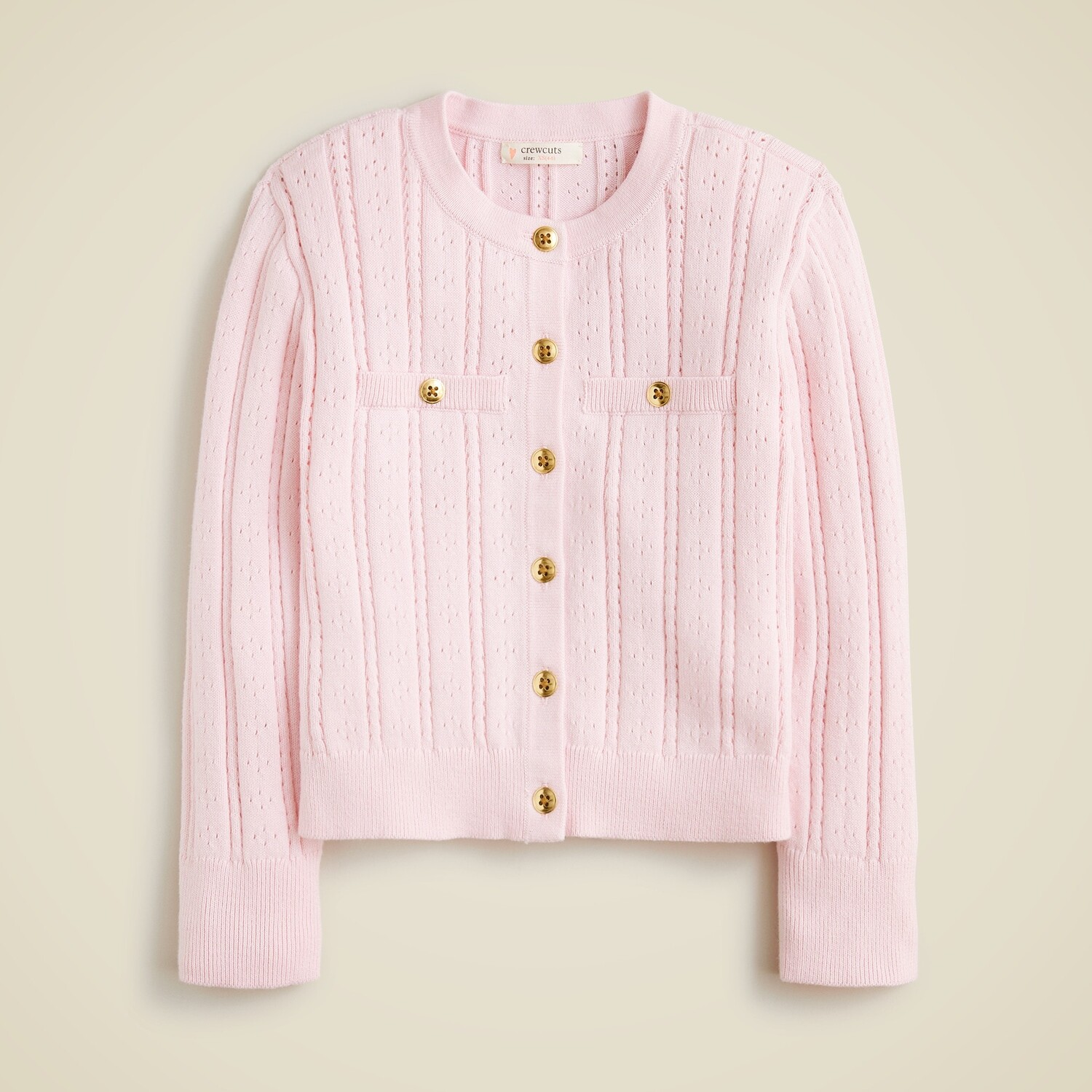 

Кардиган-Свитер для девочек ажурной вязки J.Crew, розовый
