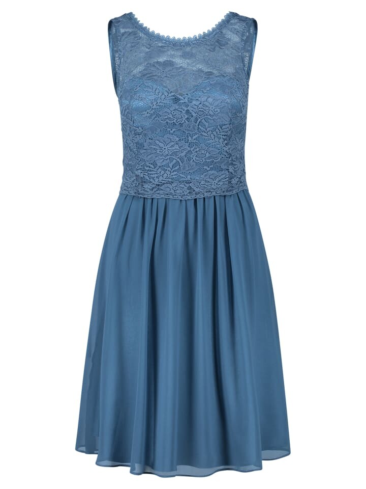 

Короткое платье Vera Mont Abendkleid mit Spitze, цвет Hushed Blue