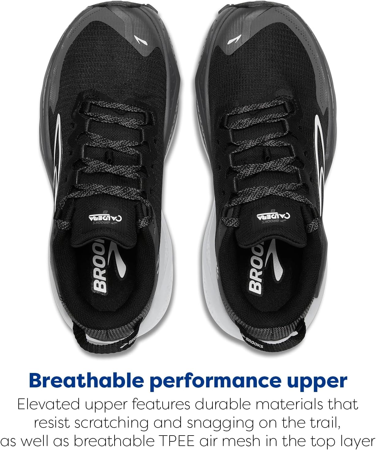 Мужские трейловые кроссовки Brooks Caldera 8 Ultra, белый/черный — фото 4
