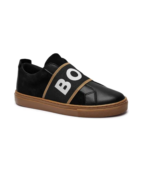 

Кожаные кроссовки Boss Kidswear, черный