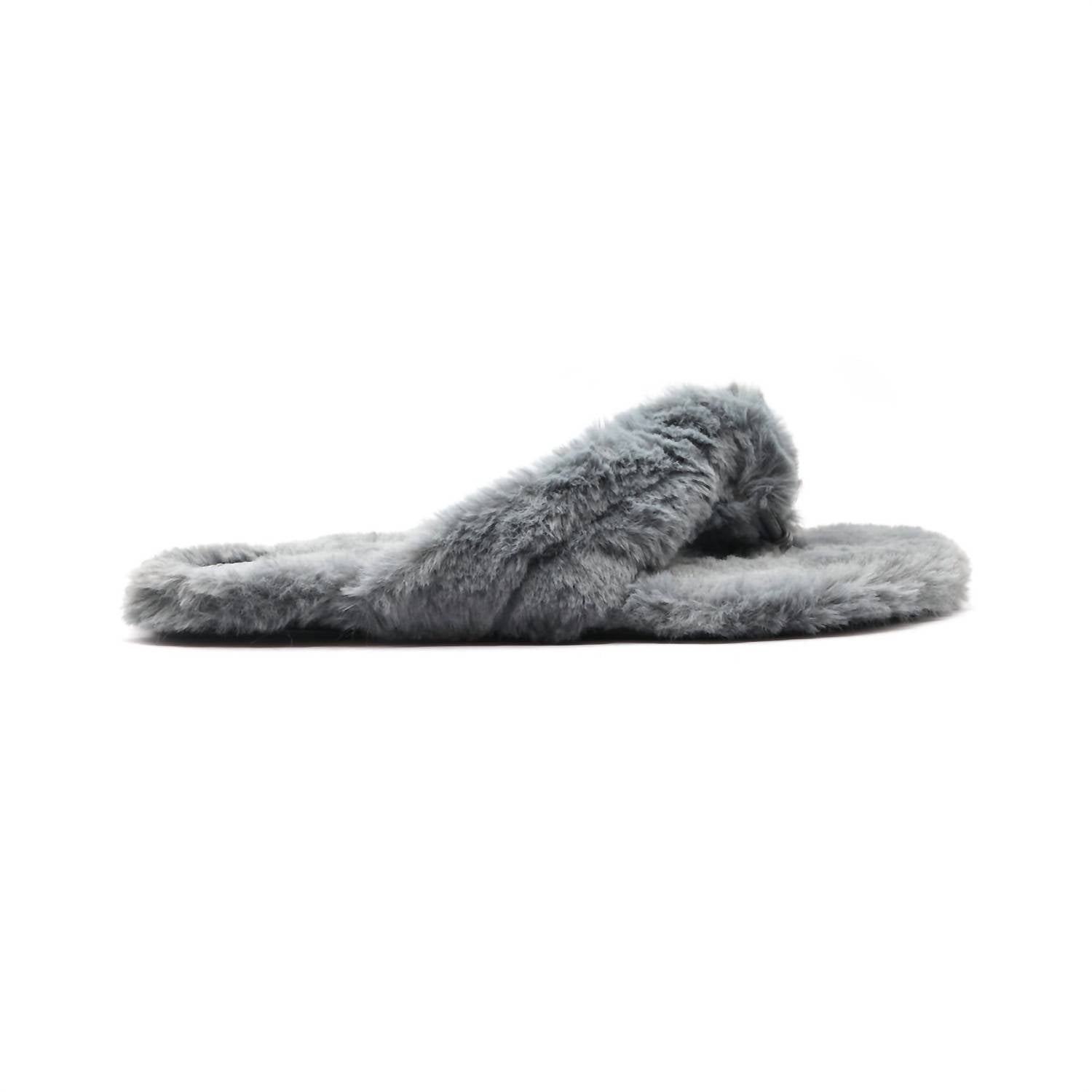 Искусственный мех, шлепанцы Flip Flop в цвете норка Solei sea, Mink — фото 3