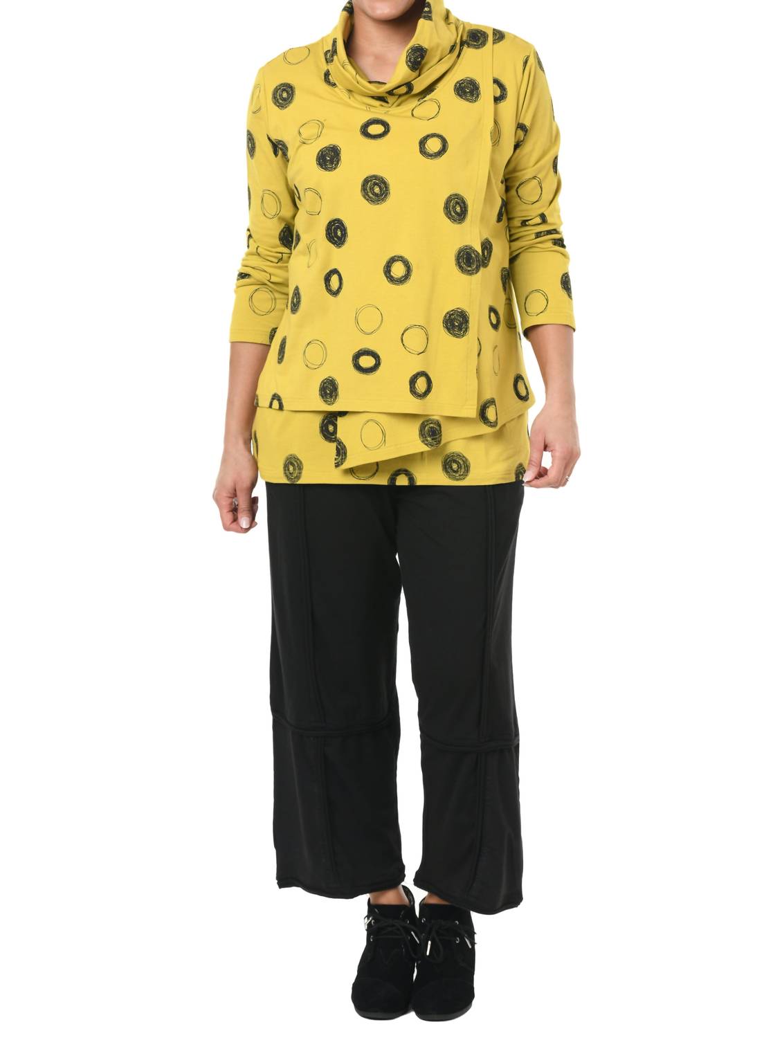 

Бристол топ в моховых сумасшедших кругах Tulip Clothing, Moss Crazy Circles