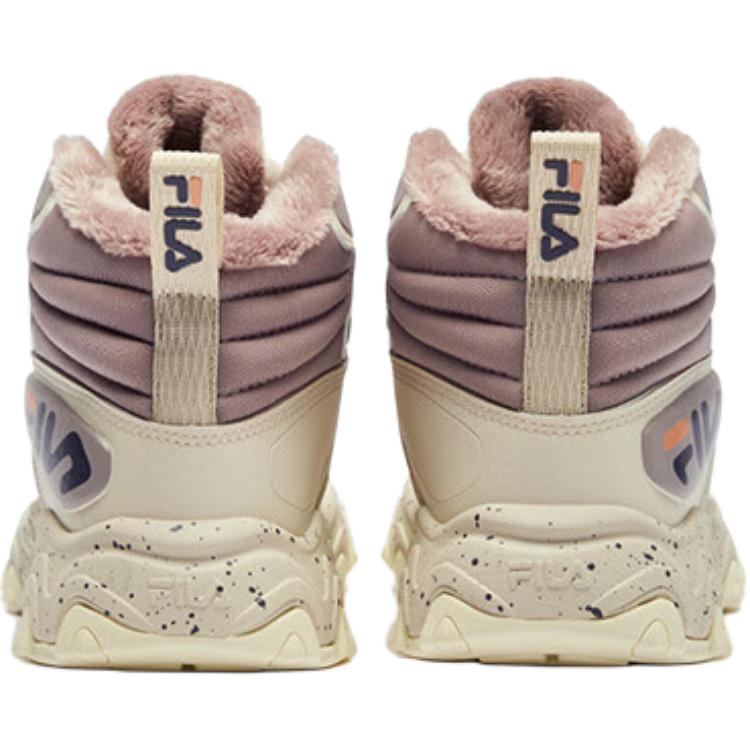 FILA KIDS Нескользящие и износостойкие теплые высокие детские уличные кроссовки розового и коричневого цвета для детей 3–7 лет — фото 4