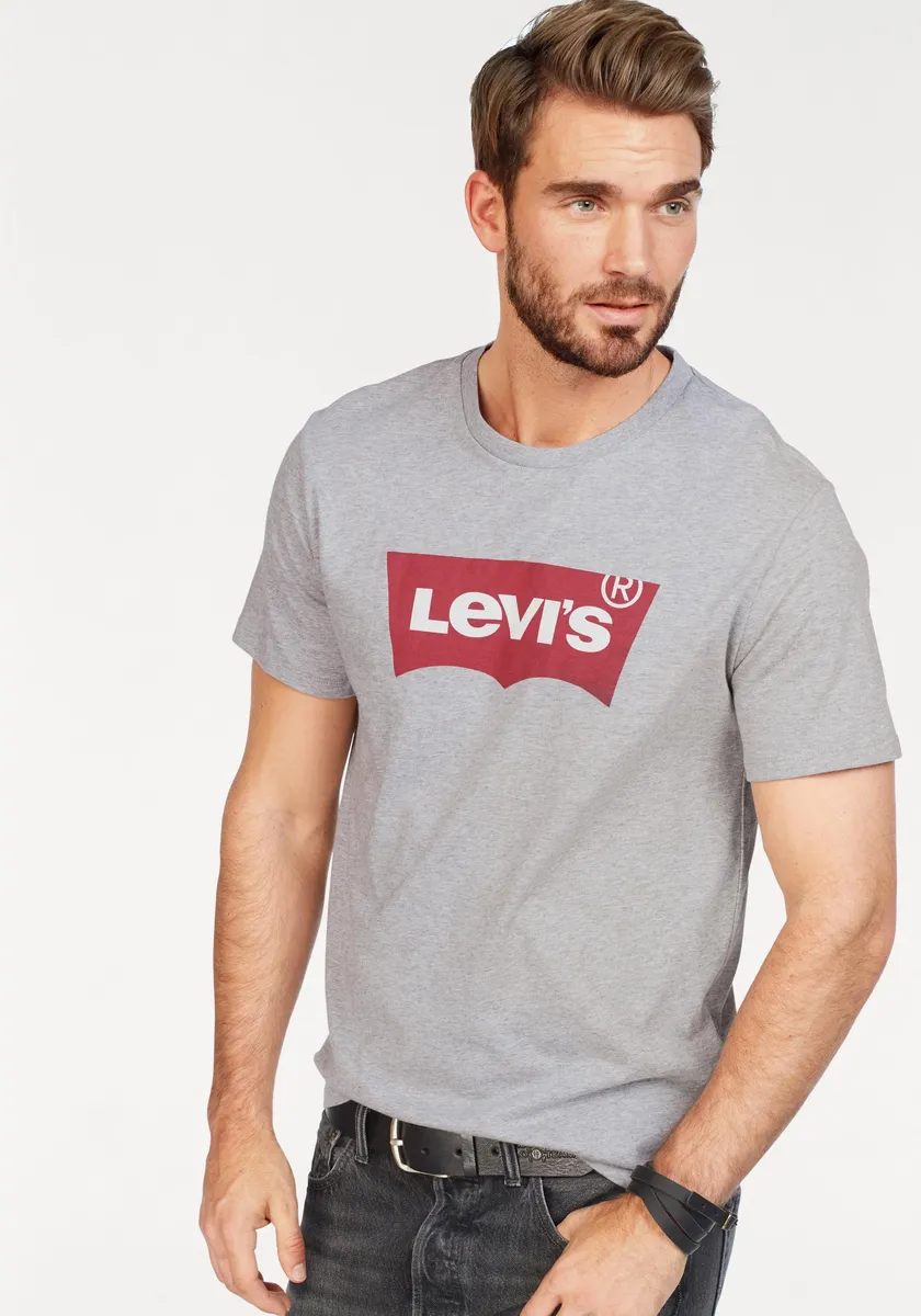 

Футболка Levi's "Batwing Logo Tee" с принтом логотипа спереди, серый