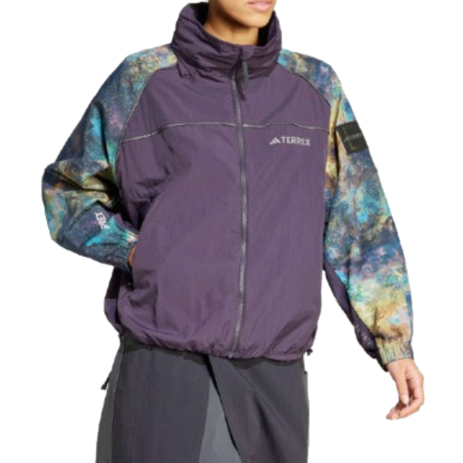 (WMNS) Куртка Adidas DISNEY National Geographic WIND.RDY 'Purple Green'