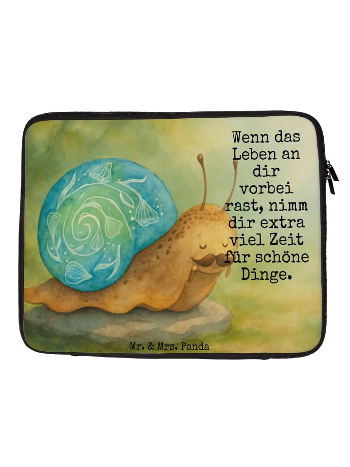 

Mr. & Mrs. Panda Сумка для блокнота с изображением улитки и надписью белого цвета