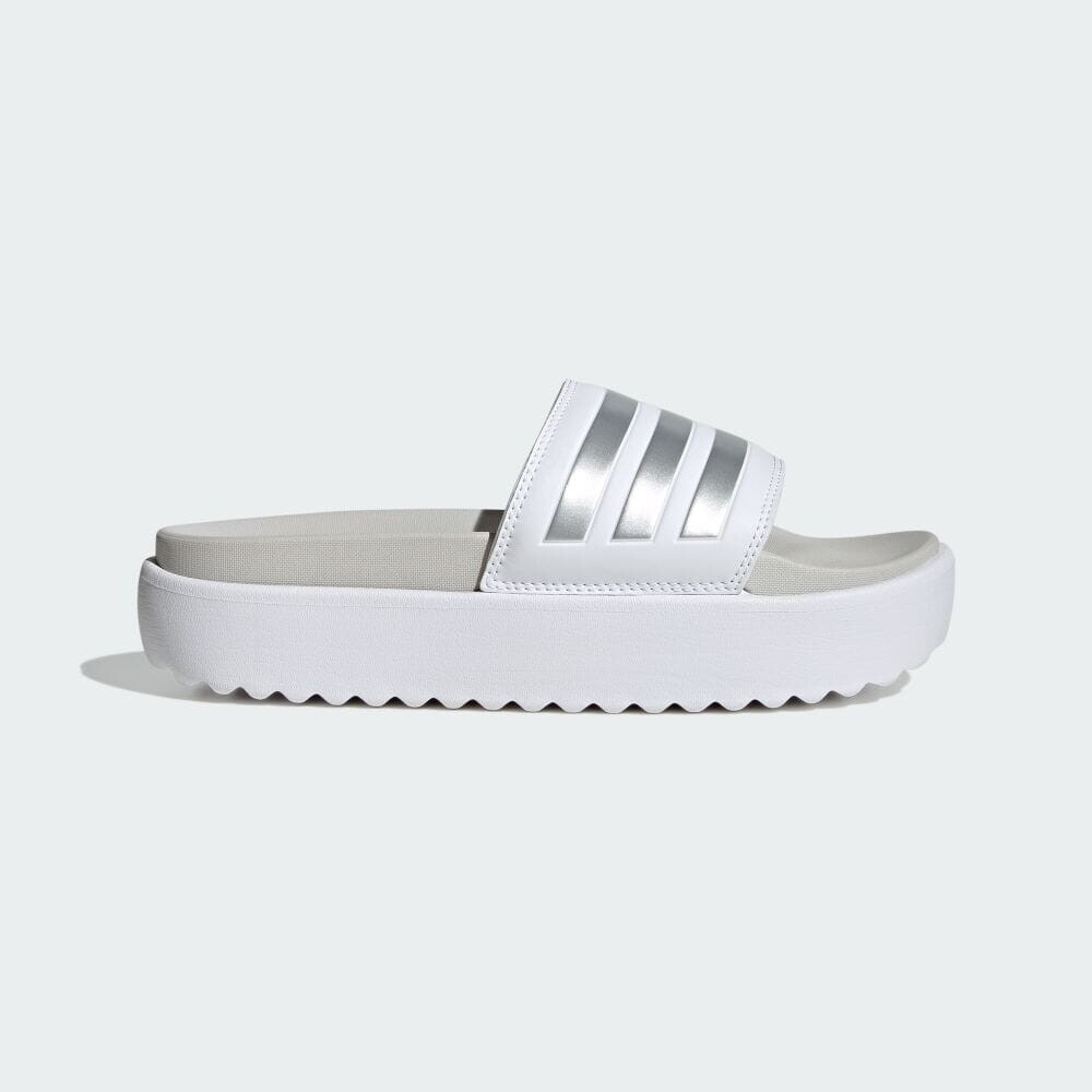 Шлепанцы Adidas ADILETTE PLATFORM SLIDES, цвет White/Zero Metallic/Grey One