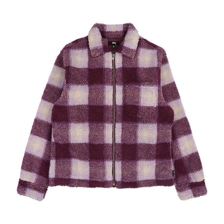 

Куртка Stussy Shadow Plaid Zip Sherpa, Berry