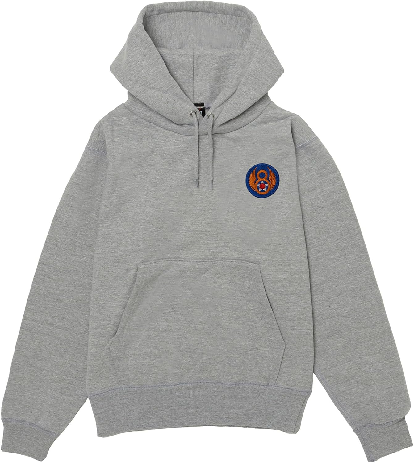 

Толстовка с капюшоном в стиле F, нашивка с гербом армии США, на флисовой подкладке, без капюшона, светло-серый меланж, размер S F-Style