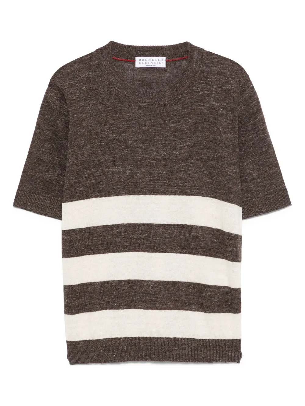 

Футболка в полоску Brunello Cucinelli Kids, коричневый