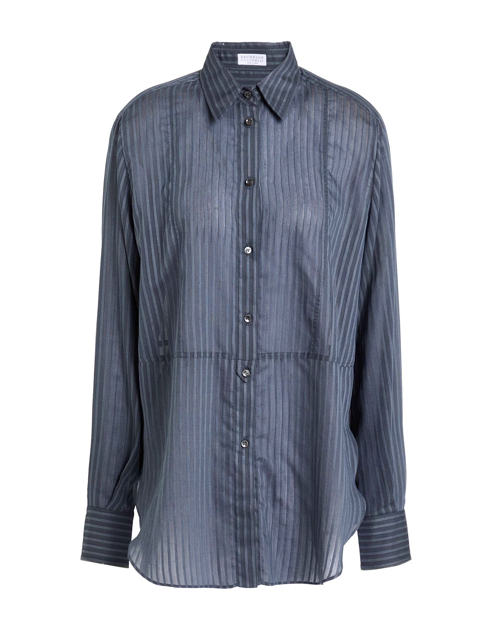 

Рубашка Brunello Cucinelli, серо-синий