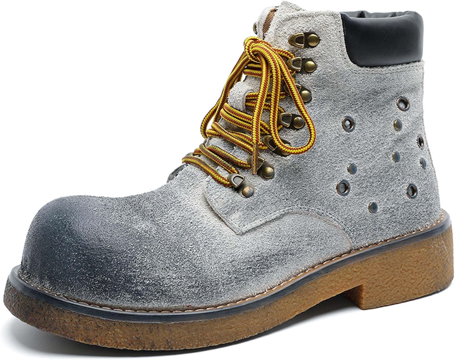 

Мужские ботинки Oxford с толстой подошвой, мода Chelsea, короткие деловые офисные повседневные боевые мотоциклетные ботинки Chukka на шнуровке для ходьбы Generic, белый