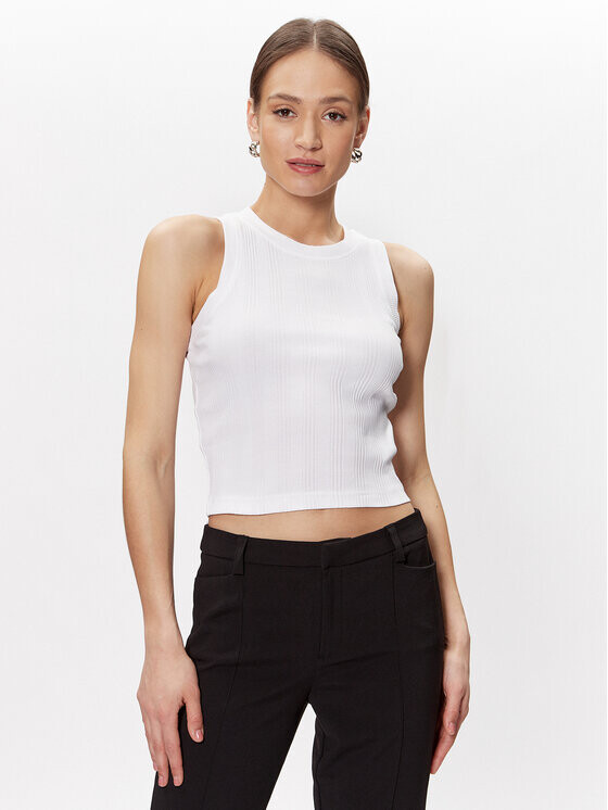 

Топ стандартного кроя Gina Tricot, белый