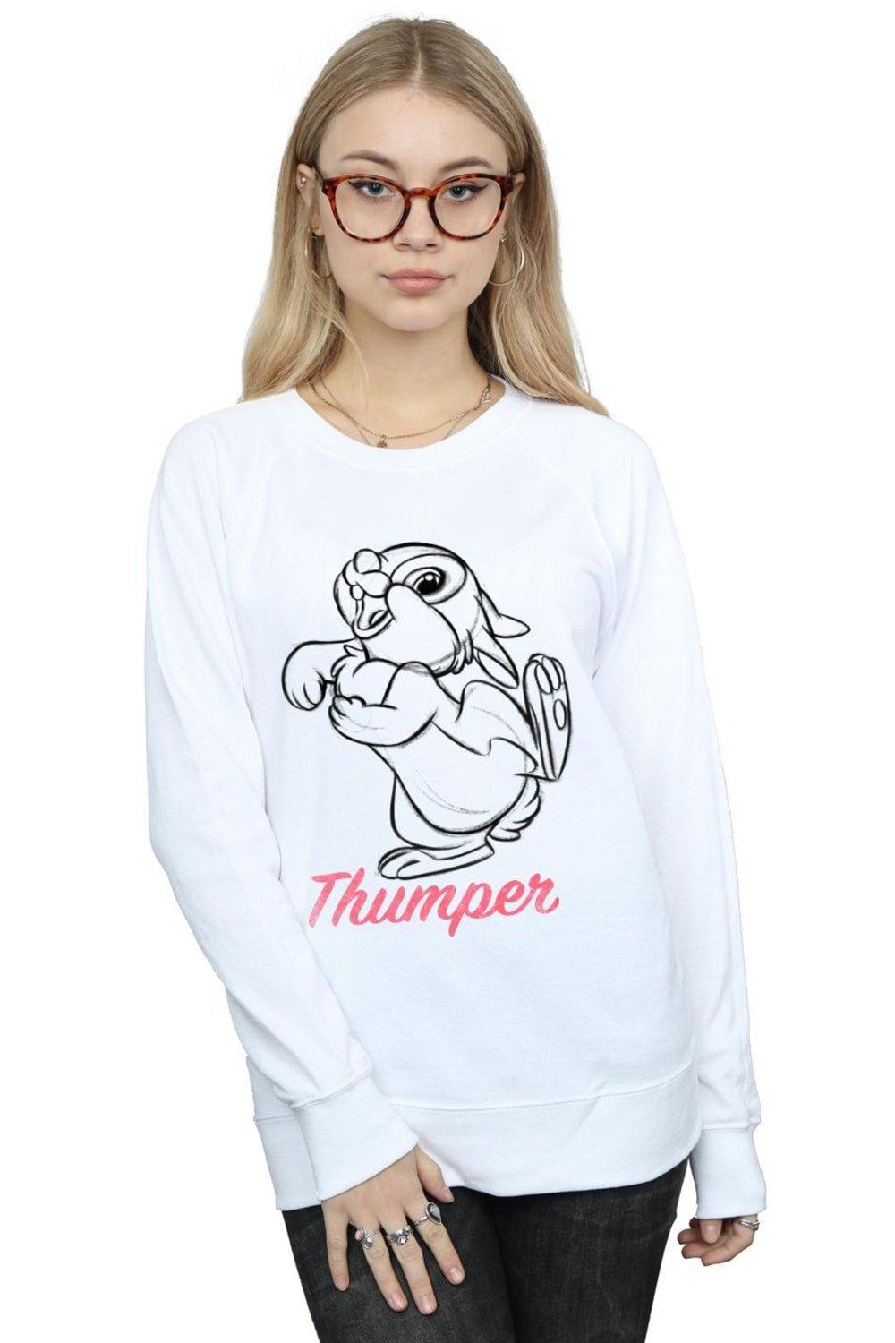 

Толстовка с рисунком Бэмби Thumper Disney, белый