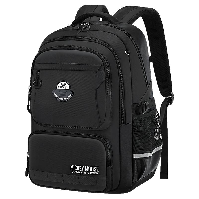 

Студенческий рюкзак из полиэстера обычный детский разноцветный Disney, черный