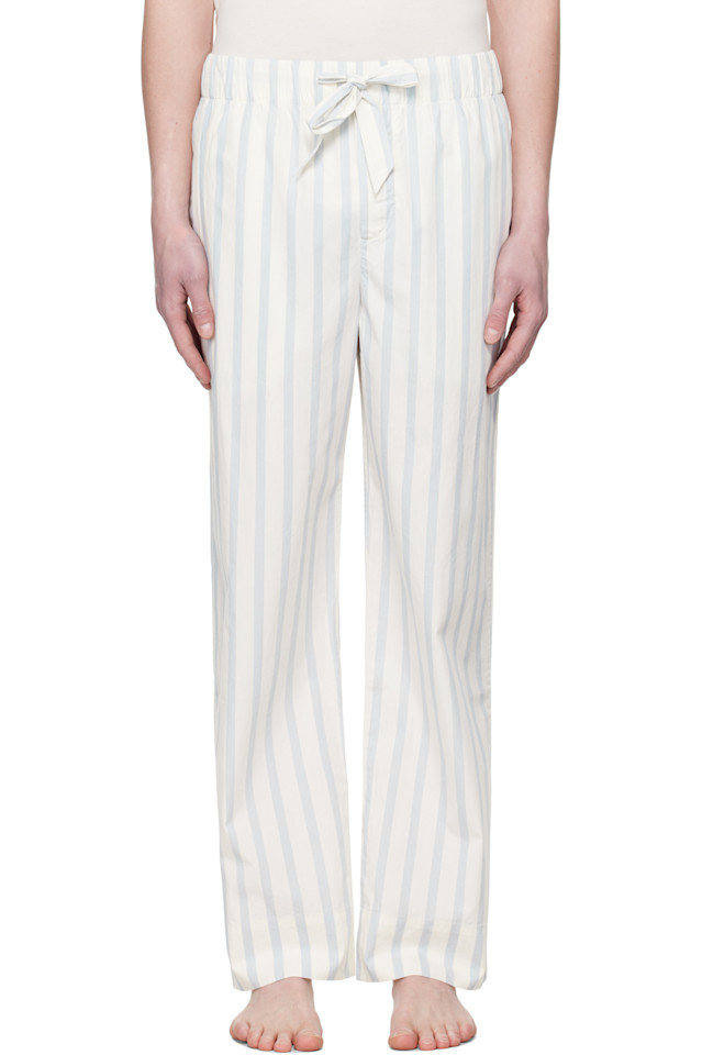 

Пижамные брюки из поплина Tekla, цвет needle stripes