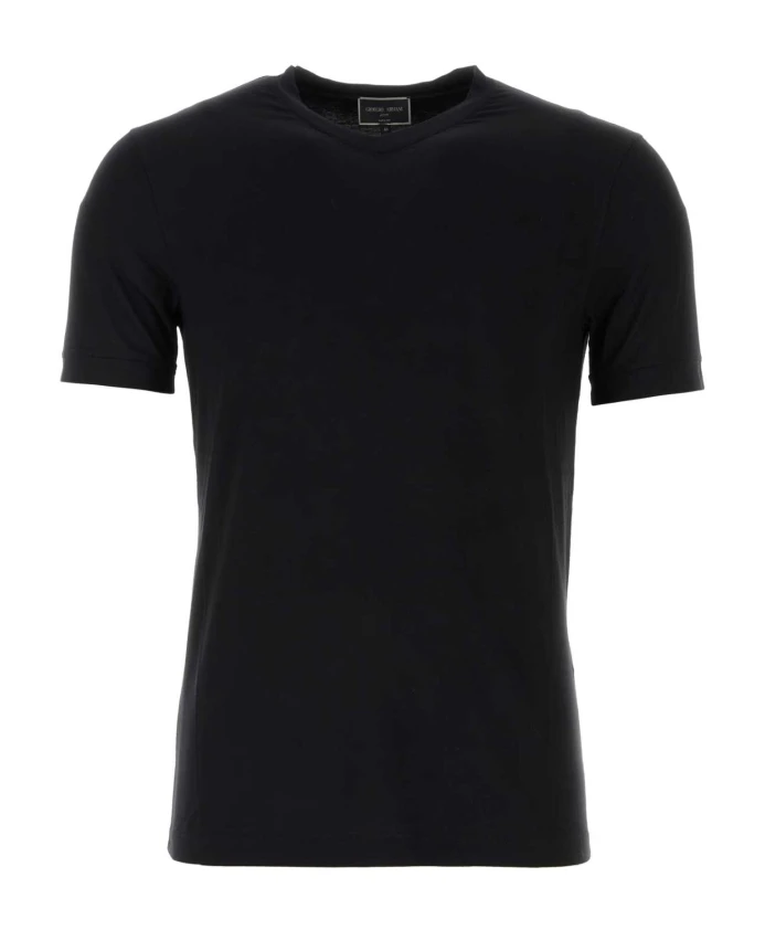 

Футболка из эластичной вискозы Giorgio Armani, черный