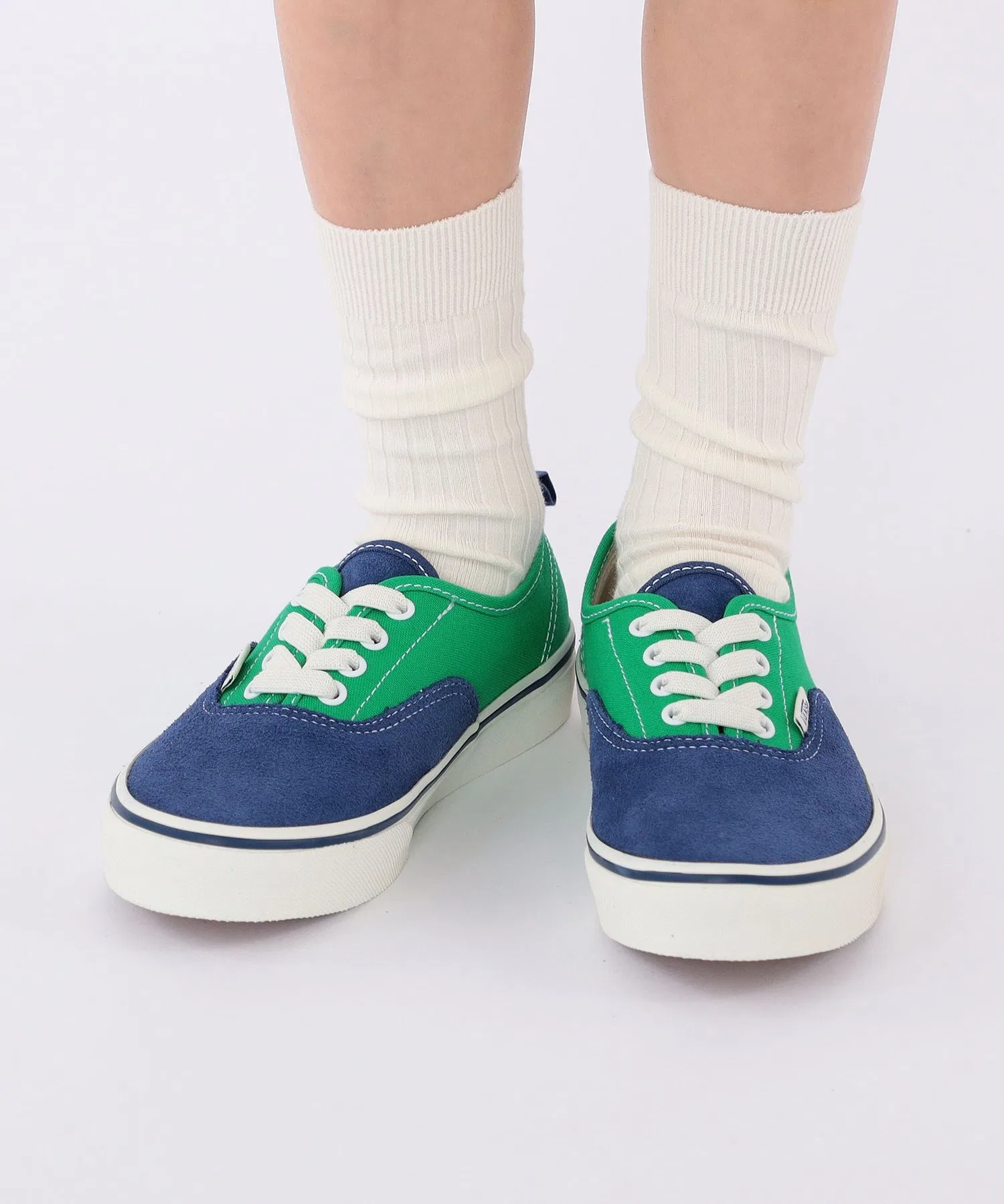 Детские кроссовки VANS Authentic Elastic Lace синие