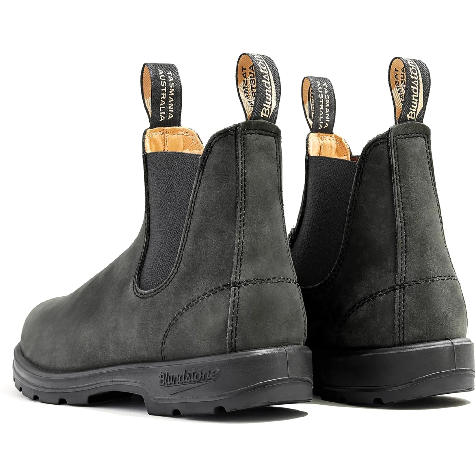 Мужские классические кожаные ботинки челси #587 Blundstone Australia, Rustic Black — фото 3