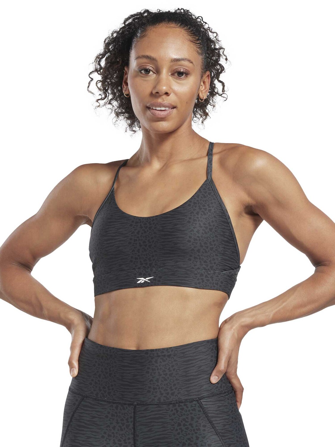 

Спортивный бюстгальтер Reebok Lux Strappy Sports Modern Safari, черный