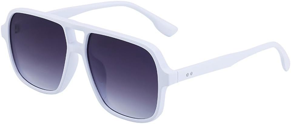 

Солнцезащитные очки UV400 с двойной перемычкой и градиентными заклепками для женщин и мужчин, для бега и занятий спортом на открытом воздухе UYPTK, White Gray Gradient