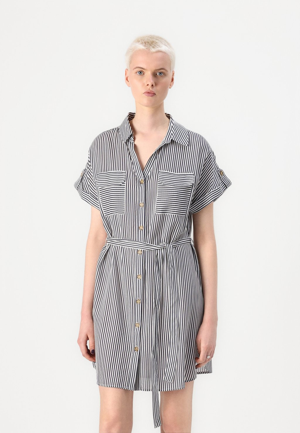 

Платье-рубашка BUMPY SS SHORT NOOS Vero Moda, черный