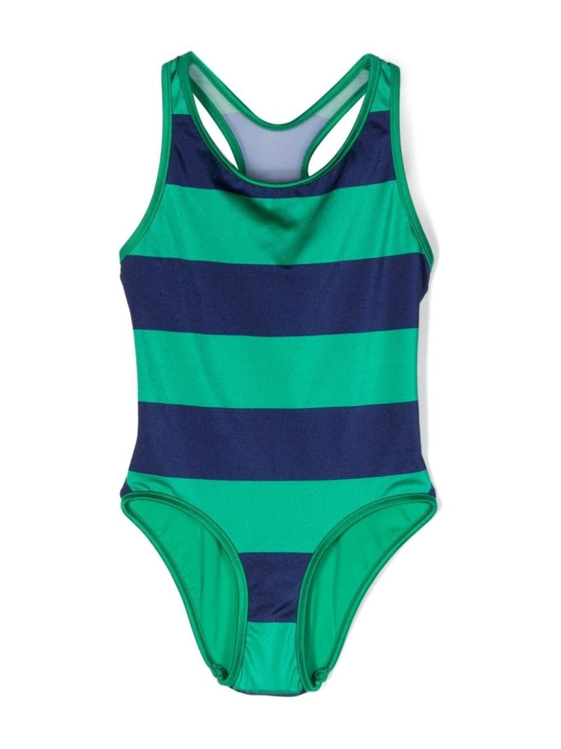 

ZIMMERMANN Kids слитный купальник в полоску, зеленый