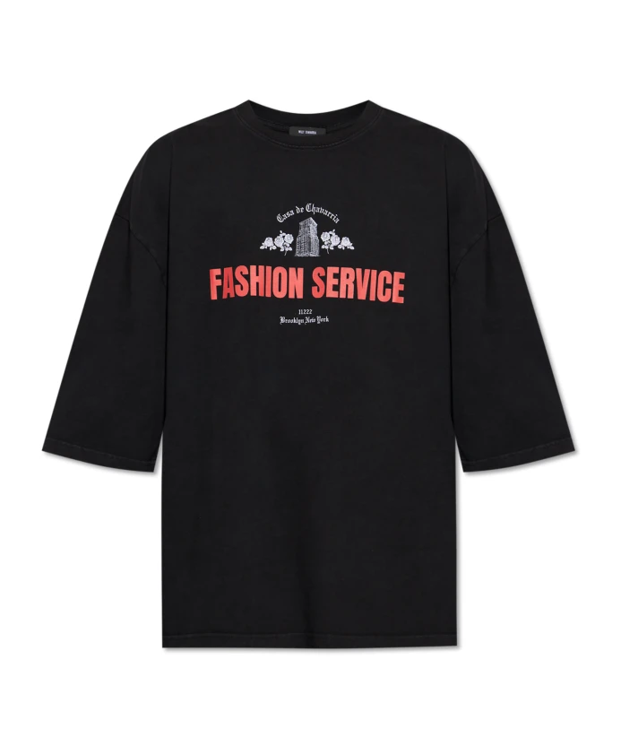 

Футболка Casa de Chavarria с изображением буйвола Willy Chavarria, черный