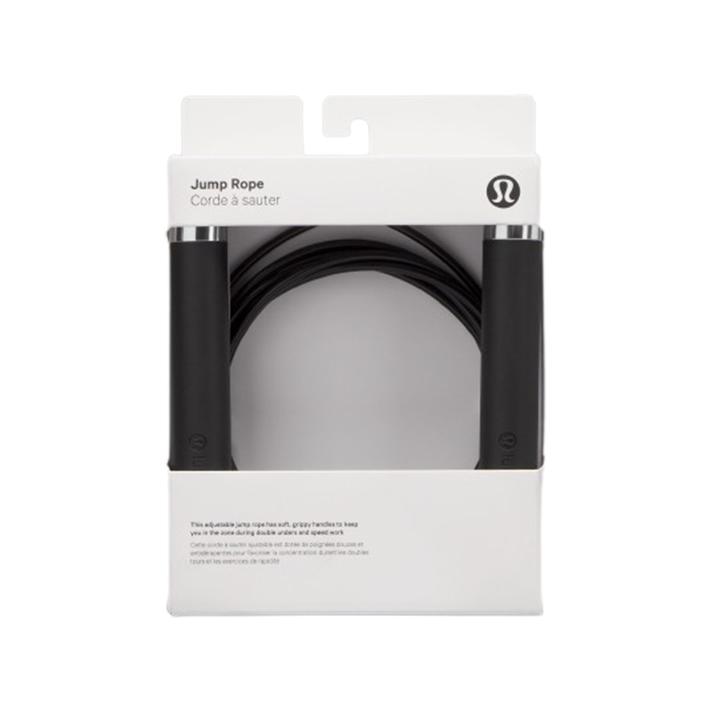 

Lululemon Невозвратная скакалка для взрослых PU+Steel Wire Rope, алюминиевый контроллер, примерно 2.46м 2.65м Black