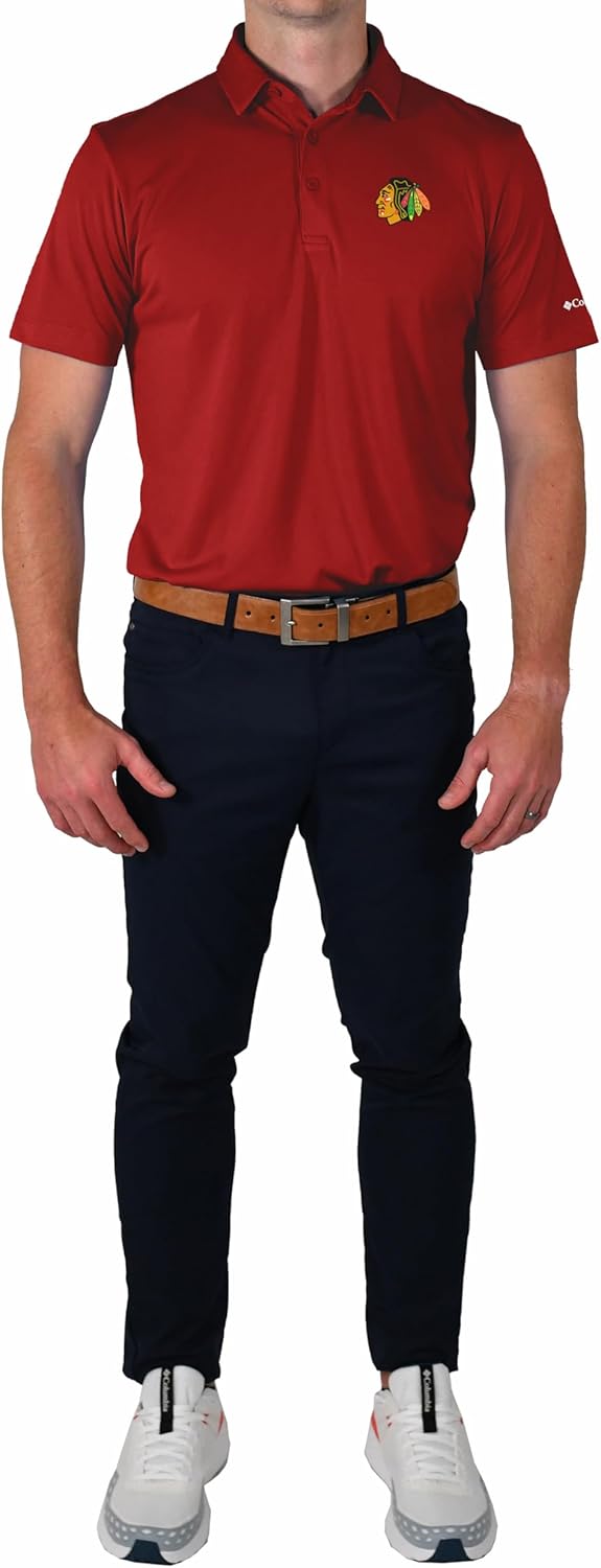 

Columbia Golf мужская поло Chicago Blackhawks Drive, Intense Red, Черный, Columbia Golf мужская поло Chicago Blackhawks Drive, Intense Red