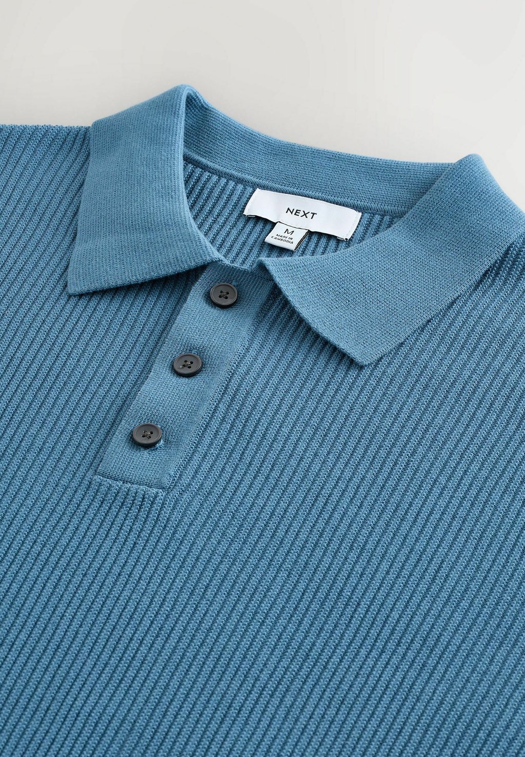 Поло REGULAR FIT SHORT SLEEVE Next, синий — фото 3