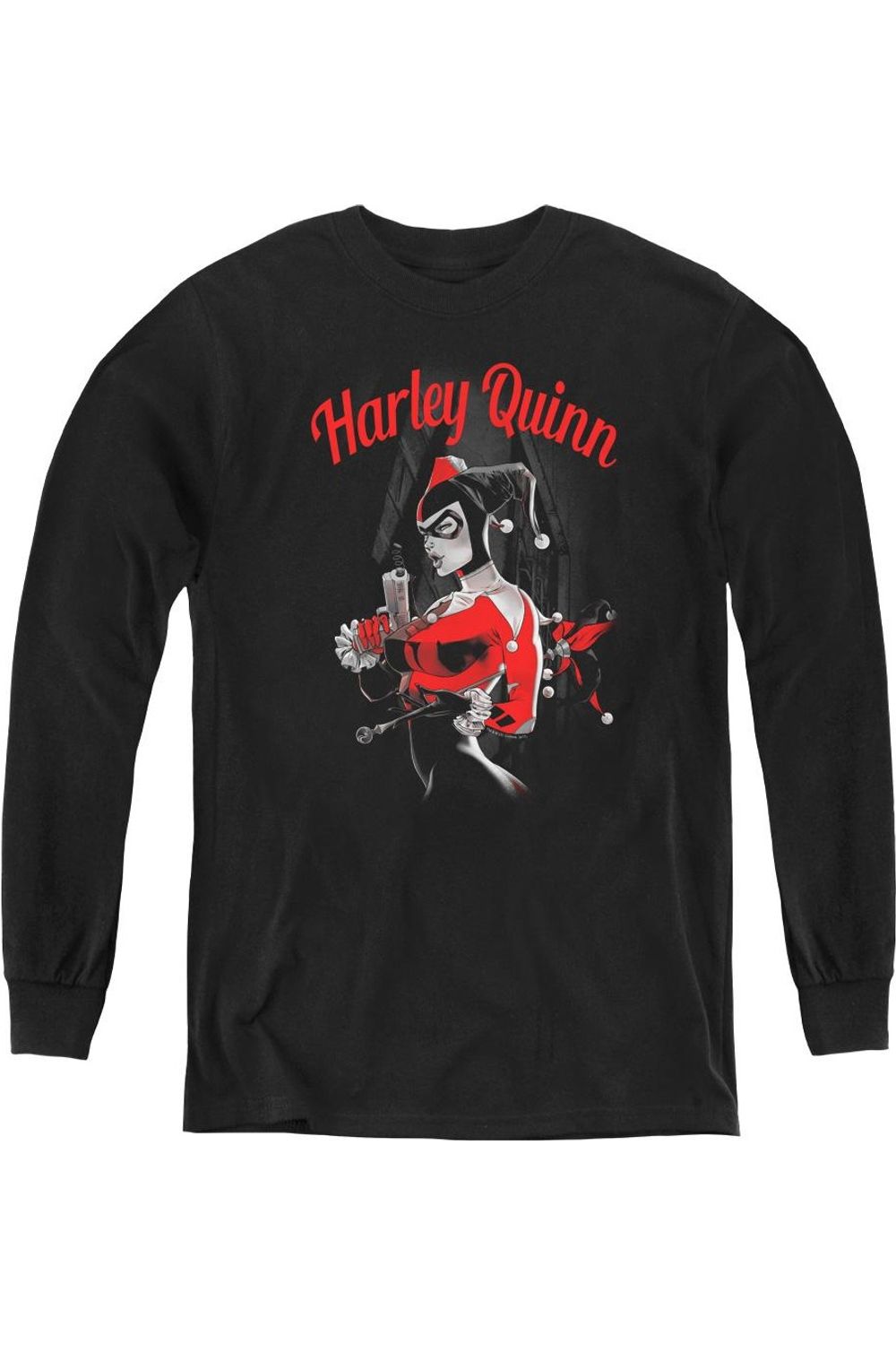 

Детская футболка с длинным рукавом "Бэтмен" весна Gildan, черный