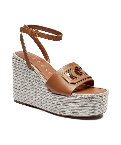 Босоножки из кожи Jesson Guess, коричневый