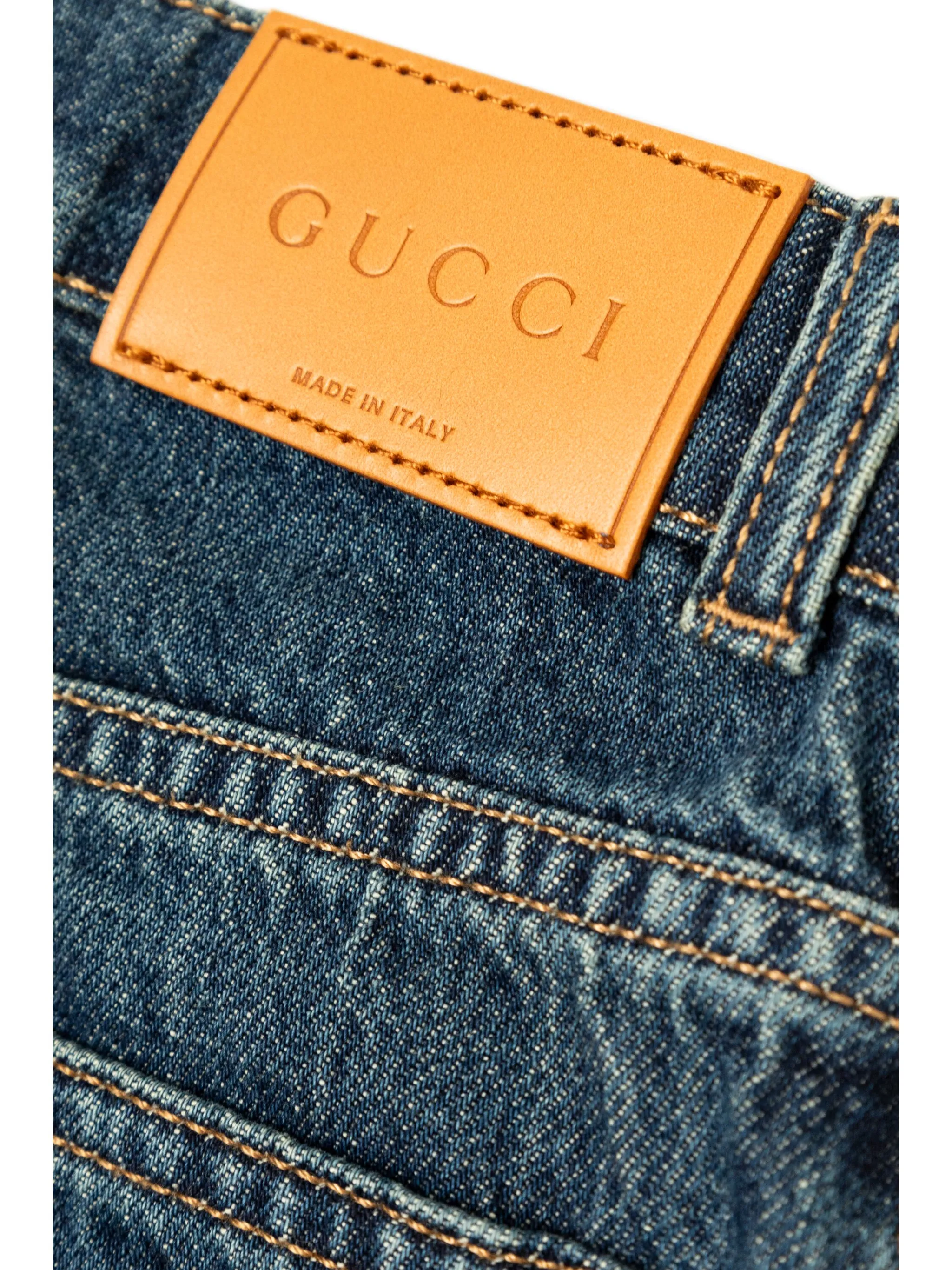 Прямые джинсы Gucci Kids, синий — фото 4