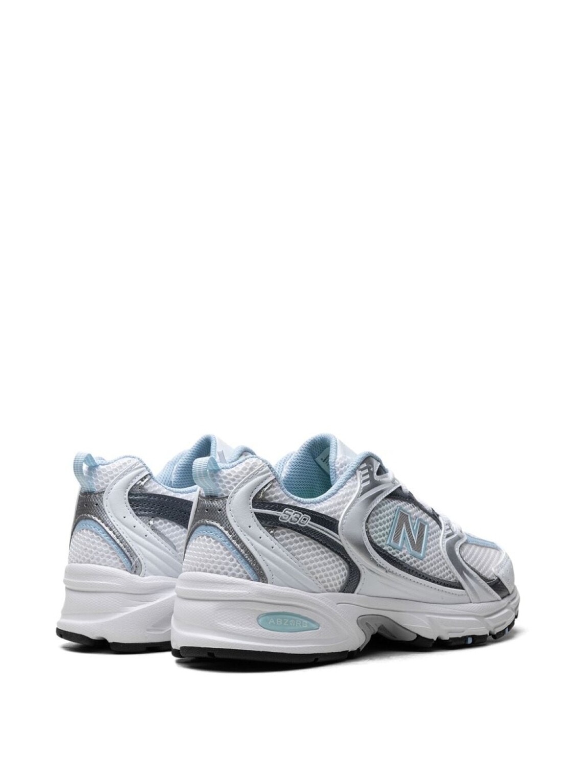 New Balance кроссовки 530 "Белый/Темно-серый арктический/Светло-голубой хром", белый — фото 2