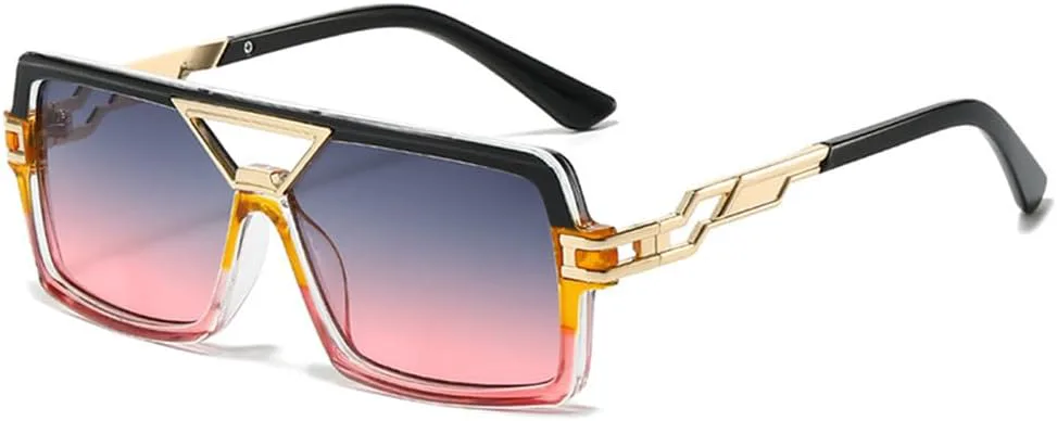 

Солнцезащитные очки UV400 с двойной перемычкой и градиентными линзами для женщин и мужчин, для бега и занятий спортом на открытом воздухе UYPTK, Black Pink Gray Pink