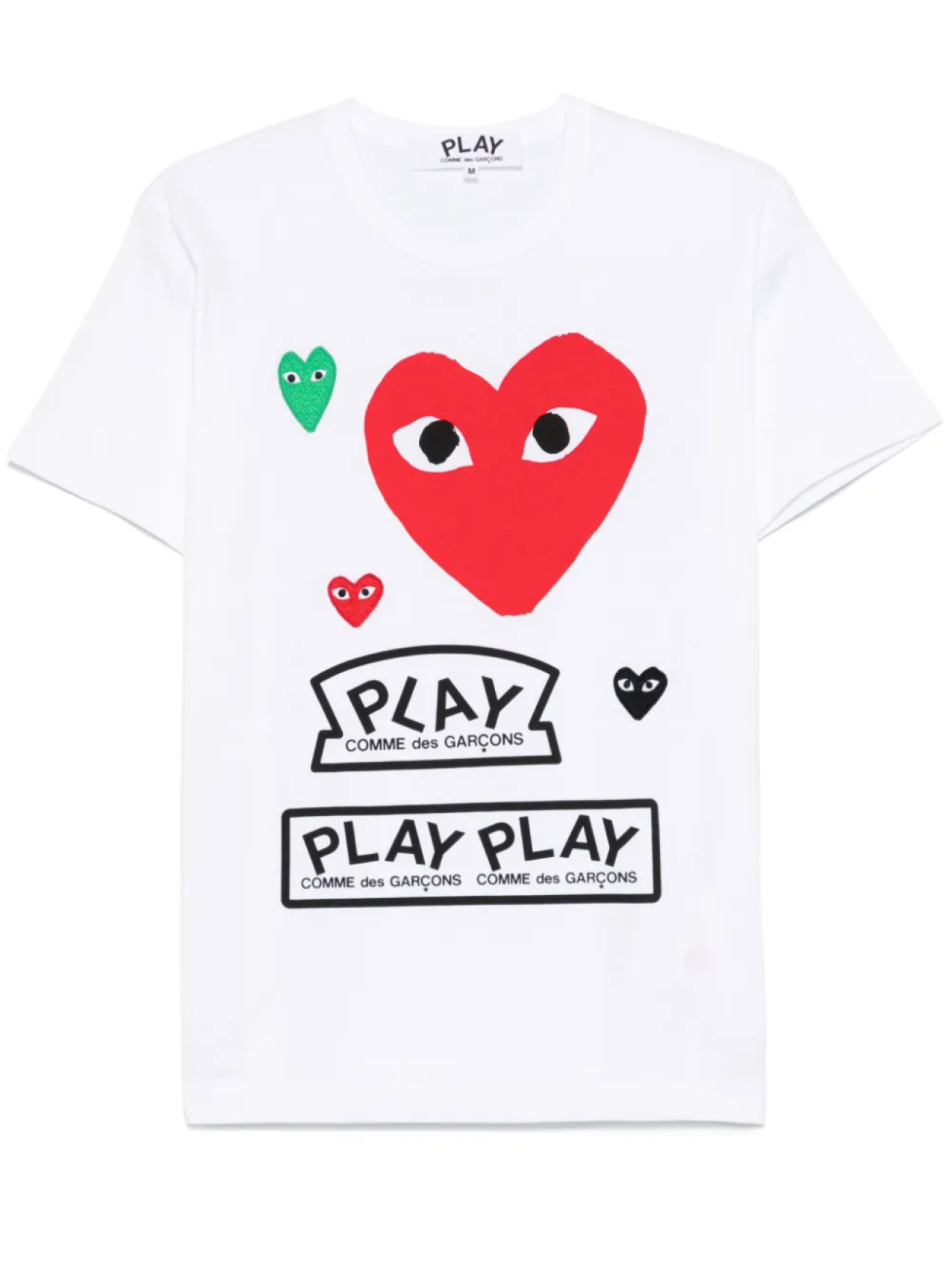 

Футболка Comme Des Garçons Play с нашивкой в виде сердца, белый