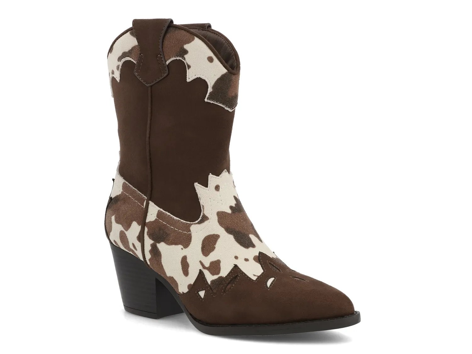 Ботинки Mia Sonni Western Bootie, Brown/White Cow Print